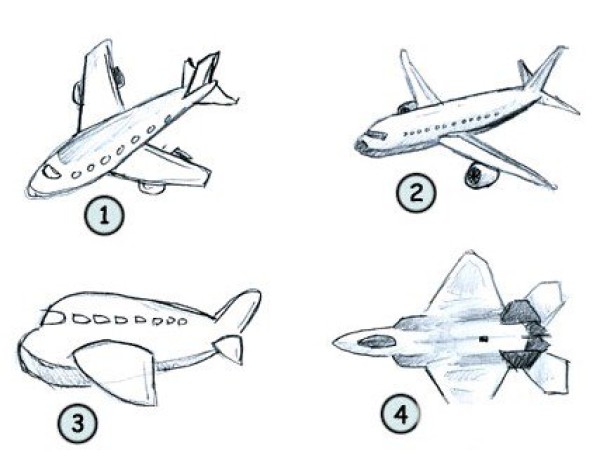 Teach you how to draw a simple airplane step by step