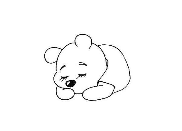 Draw a simple drawing of Snoozy Winnie the Pooh