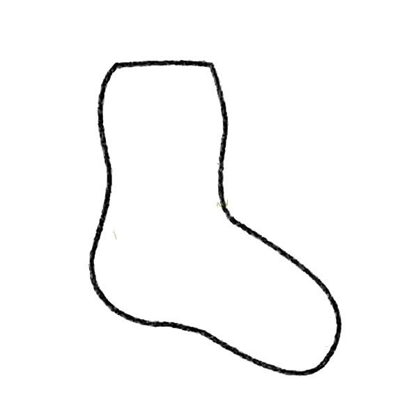 Complete collection of simple drawings of socks and drawing steps