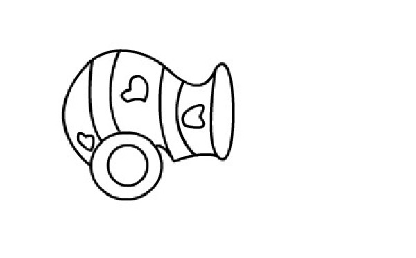 DIY childrens simple drawing of love cannon