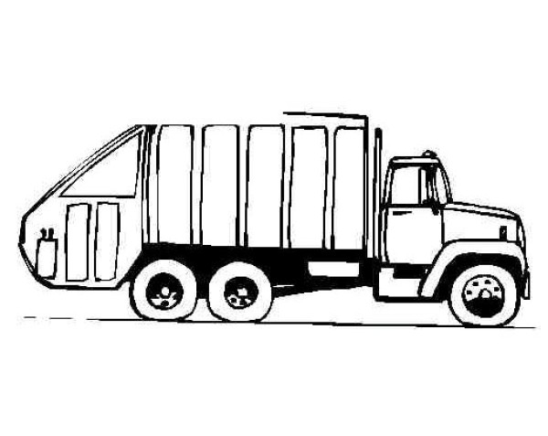 Simple strokes of dump truck