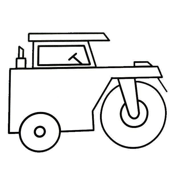 Toddlers learn to draw a road roller 2