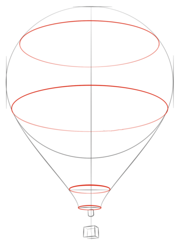 How to draw a hot air balloon