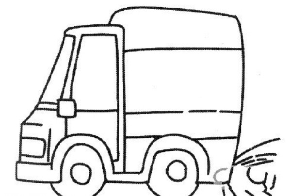 Vehicle simple drawing Beetle type car simple drawing picture