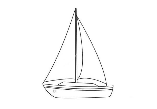 Learn to draw step by step: draw a sailboat