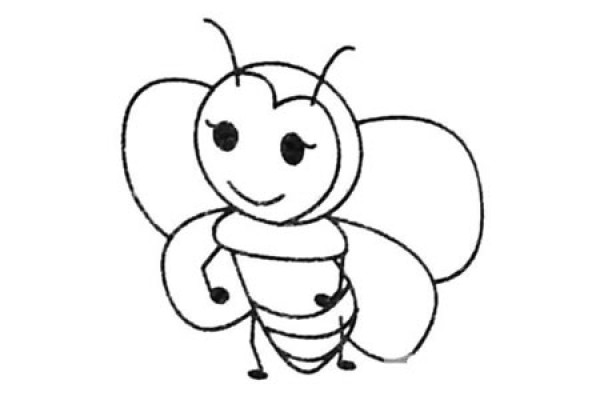 Bee simple drawing pictures and drawing steps