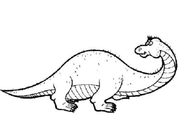 Simple drawing of hairy dinosaur