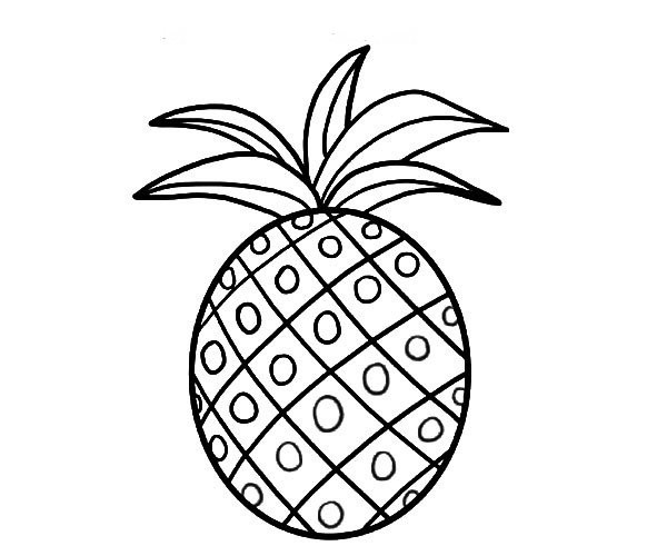 Children learn to draw simple drawings of pineapple