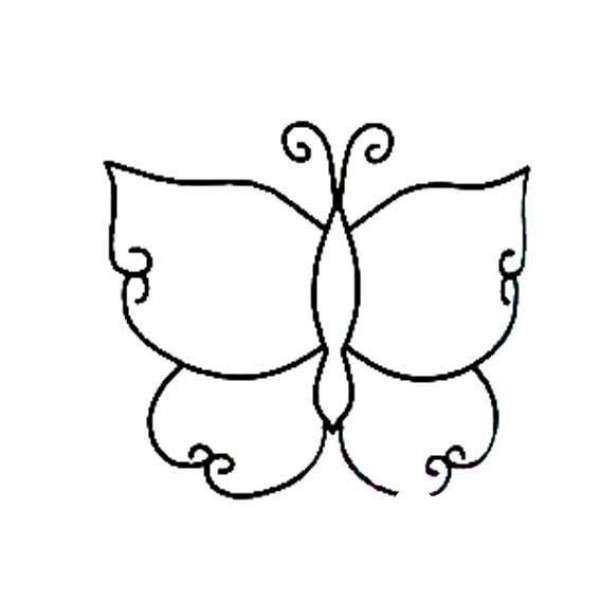 Simple strokes of various butterflies