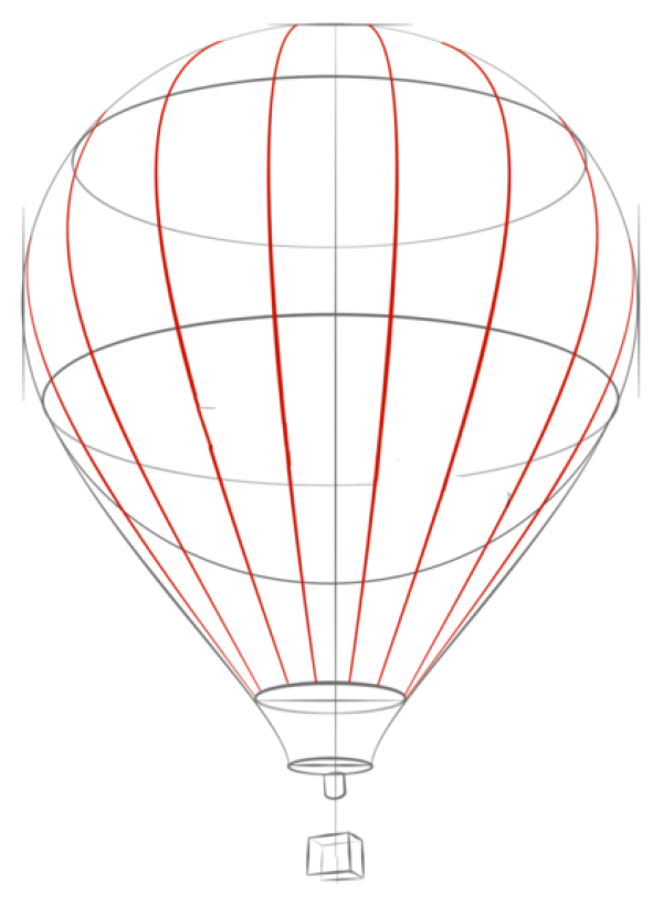 How to draw a hot air balloon