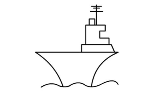 How to draw a simple aircraft carrier