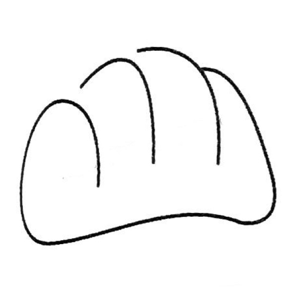 Complete collection of simple drawings of bread and drawing steps