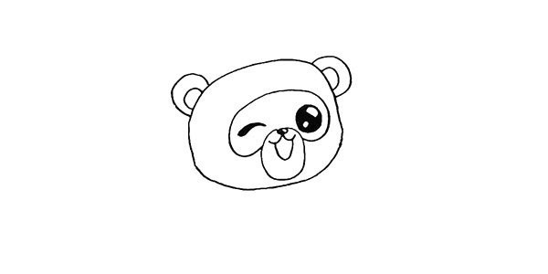 How to draw a little bear