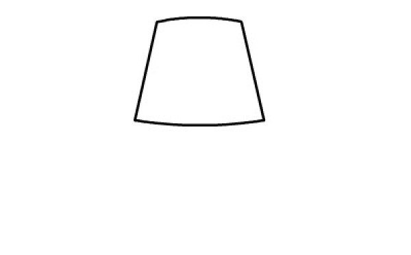 How to draw table lamp with simple strokes for children