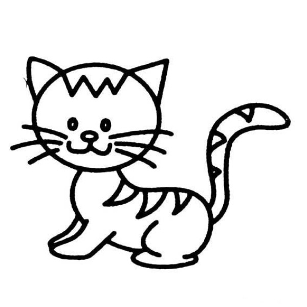 Animal simple drawings Cute kitten simple drawing pictures