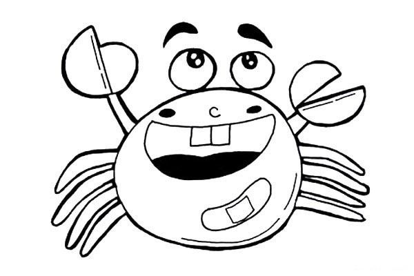 Four cartoon crabs