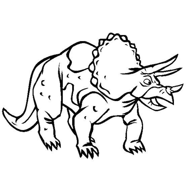 Dinosaur picture collection Triceratops simple drawing picture