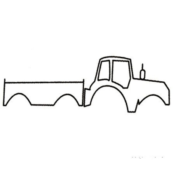 A complete collection of simple drawings of tractors and their drawing steps