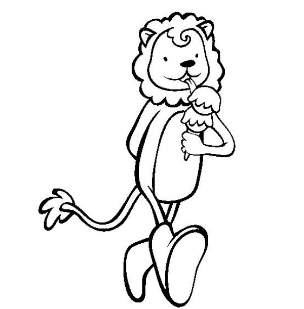 Animal simple drawings Cartoon lion simple drawing pictures