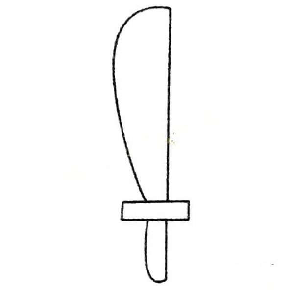 Complete collection of simple drawings of broadsword and drawing methods