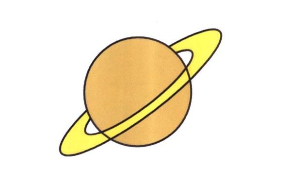 How to draw Saturn with simple strokes