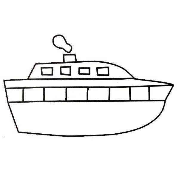 Children learn to draw steamboats