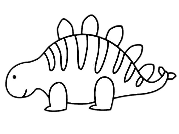 Simple strokes of stegosaurus