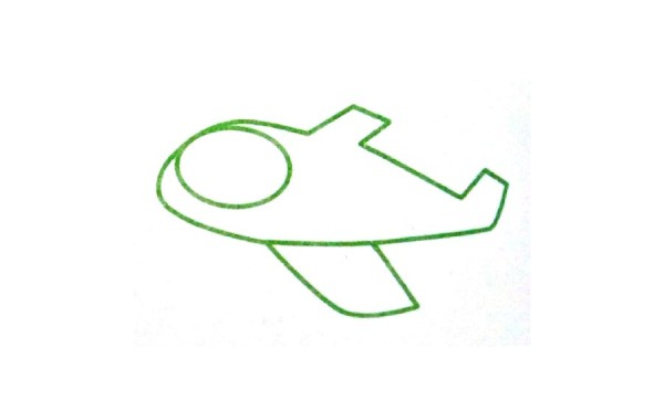 Childrens simple drawing method of airplane