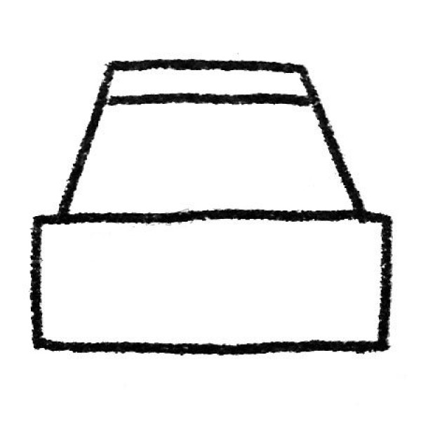 Use simple geometric figures to draw a taxi