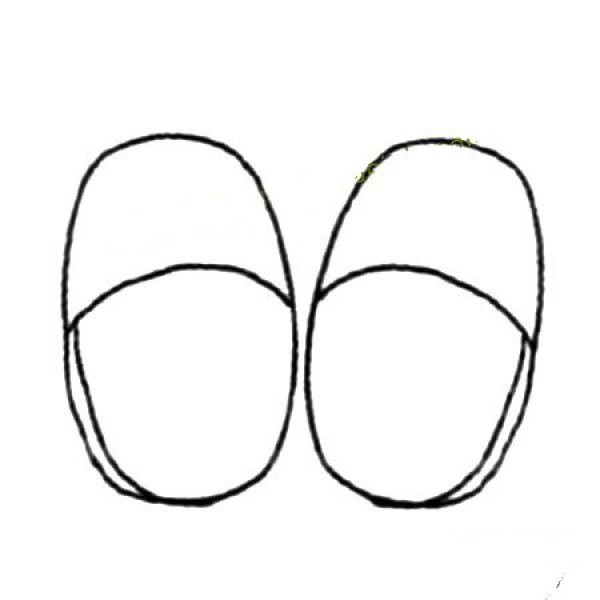 Panda slippers simple drawing tutorial