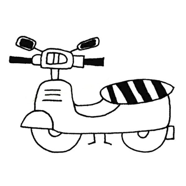 Simple strokes of motorcycle pictures