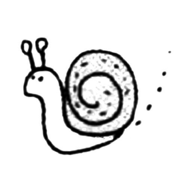 Simple drawing tutorial of a slow snail