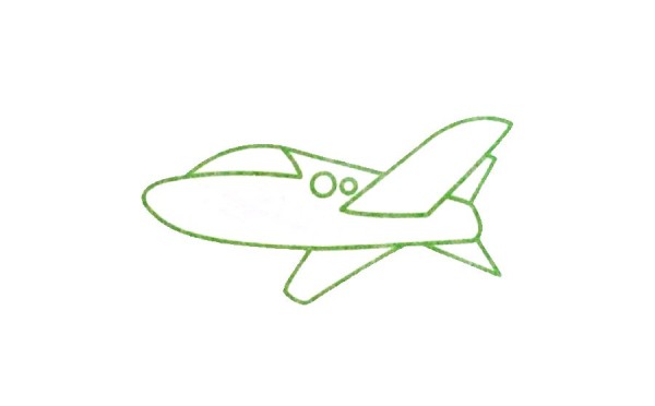 Childrens simple drawing method of airplane