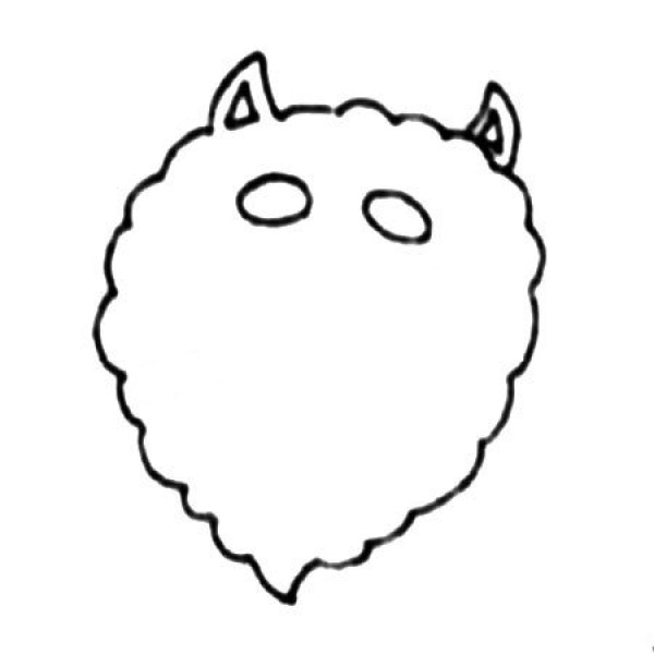 Simple drawing of excited Persian cat