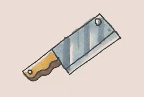 Simple drawing of kitchen knife