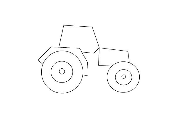 Simple drawing method of tractor