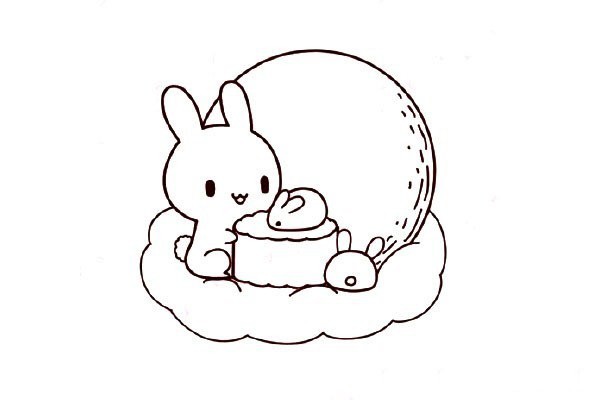 Little rabbit and moon cake