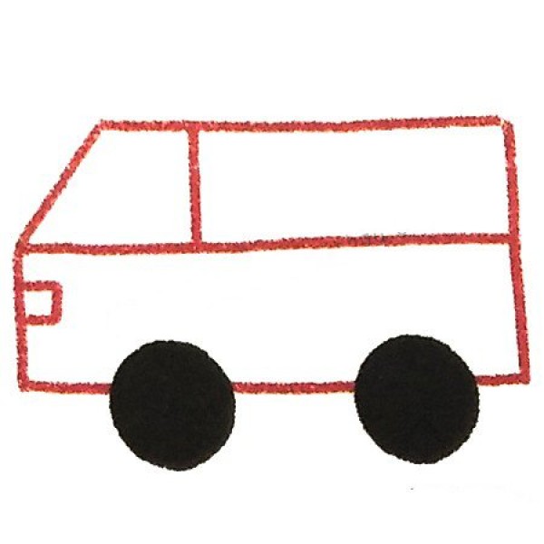 Use simple geometric shapes to draw an ambulance