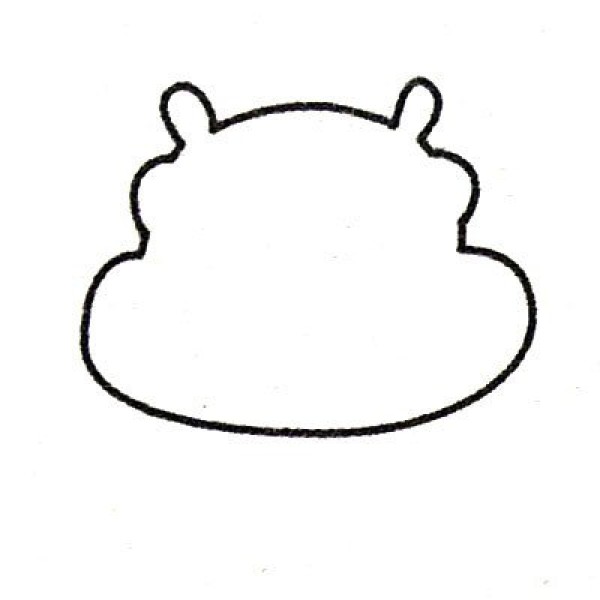 Complete collection of hippopotamus simple strokes and drawing steps