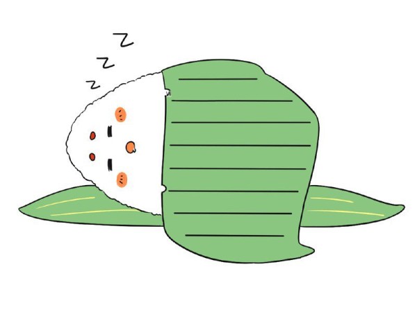 Dragon Boat Festival Handbook Border｜Sleeping Zongzi