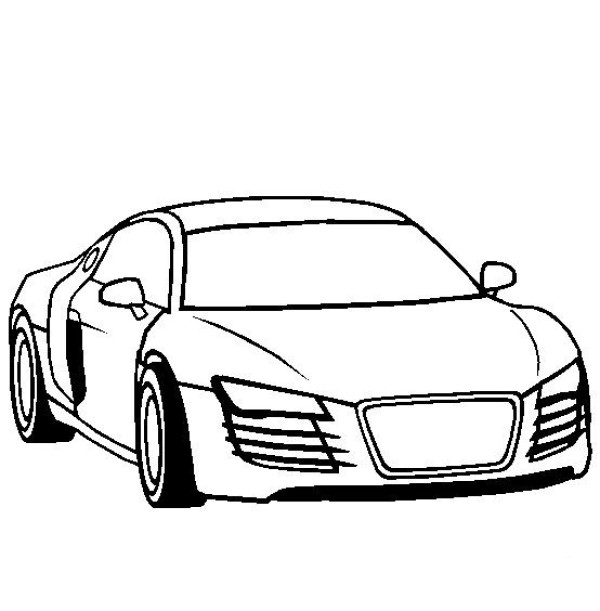 Car simple drawing Audi R4 simple drawing picture