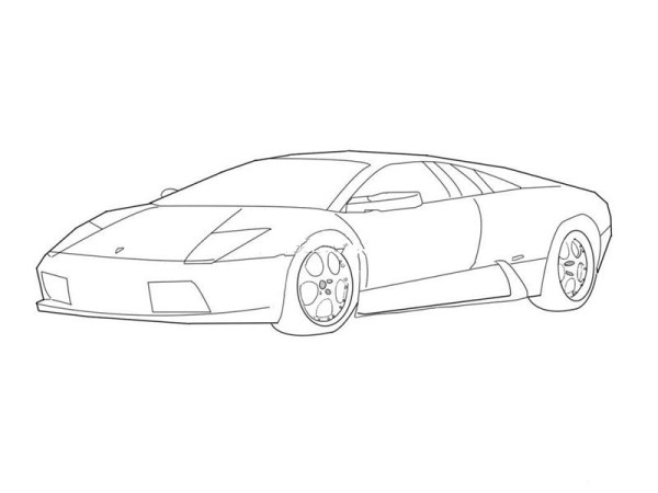 Lamborghini sports car simple drawing picture