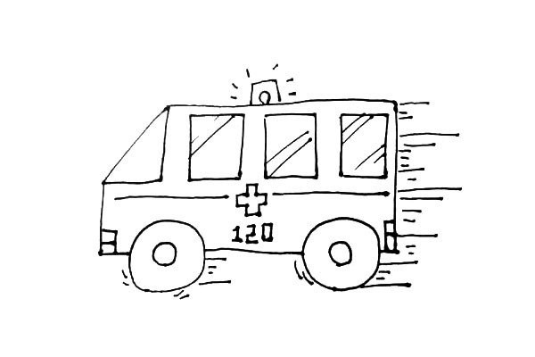 Learn to draw an ambulance easily