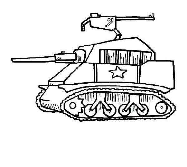 Battle tank simple drawing