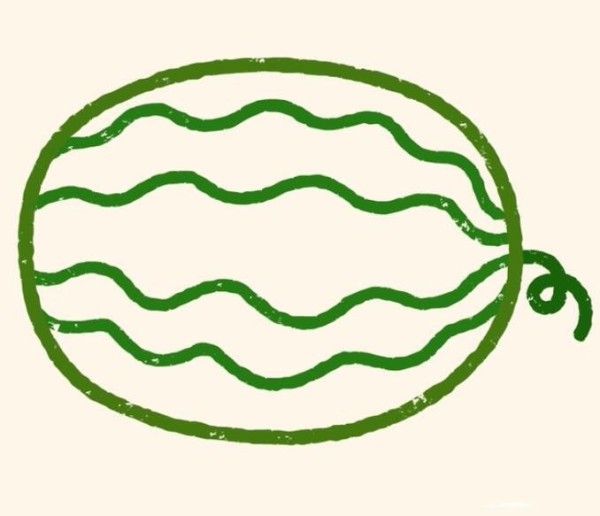 Magic simple drawing watermelon