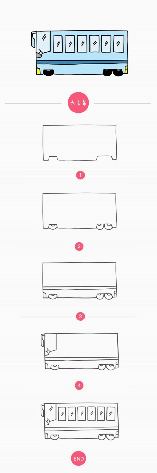 How to draw a bus with simple strokes