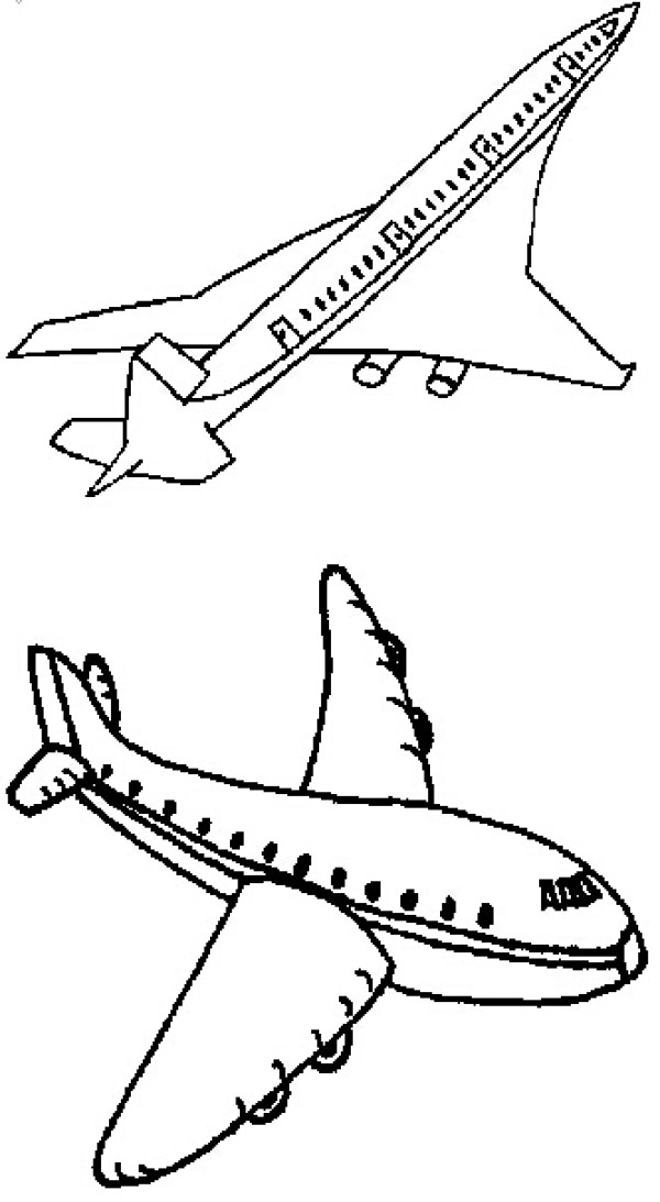 Simple drawing tutorial of cartoon civil aircraft