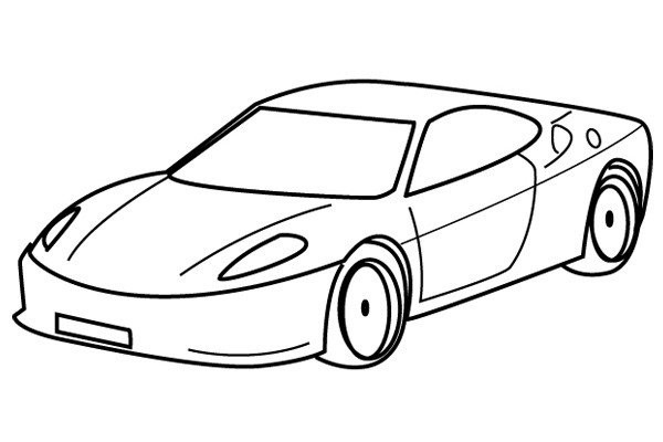 Draw a cool simple drawing of a Porsche sports car in just a few steps