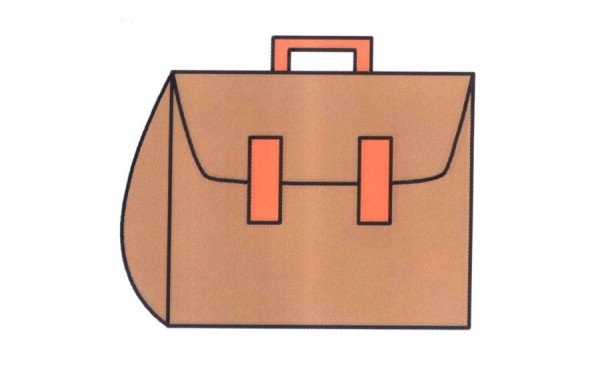 Simple drawing method of school bag