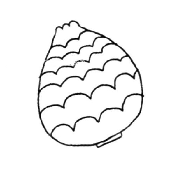 Pine cone simple drawing tutorial